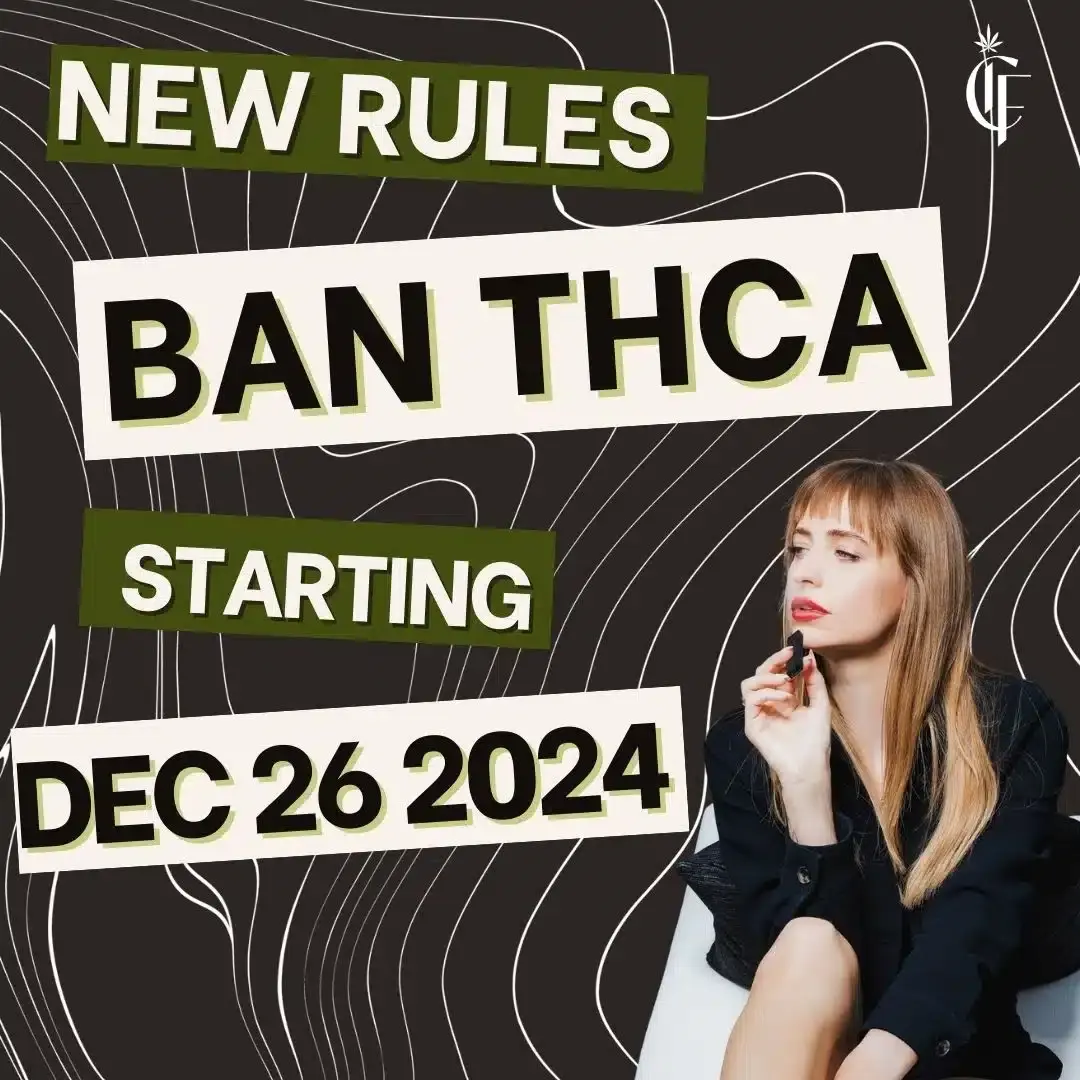 New Tennessee rules will ban the sale of THCA flower, vapes, and smokable products. Retailers can sell THCA until December 26, 2024.